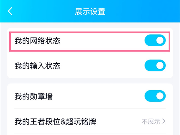qq如何展示网络状态