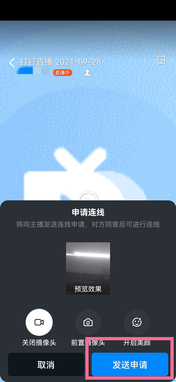 钉钉怎么申请连线