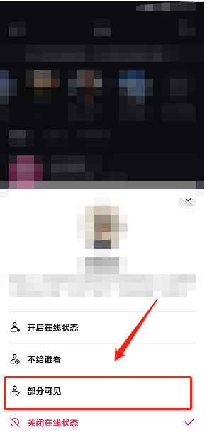 抖音在线状态部分可见如何设置