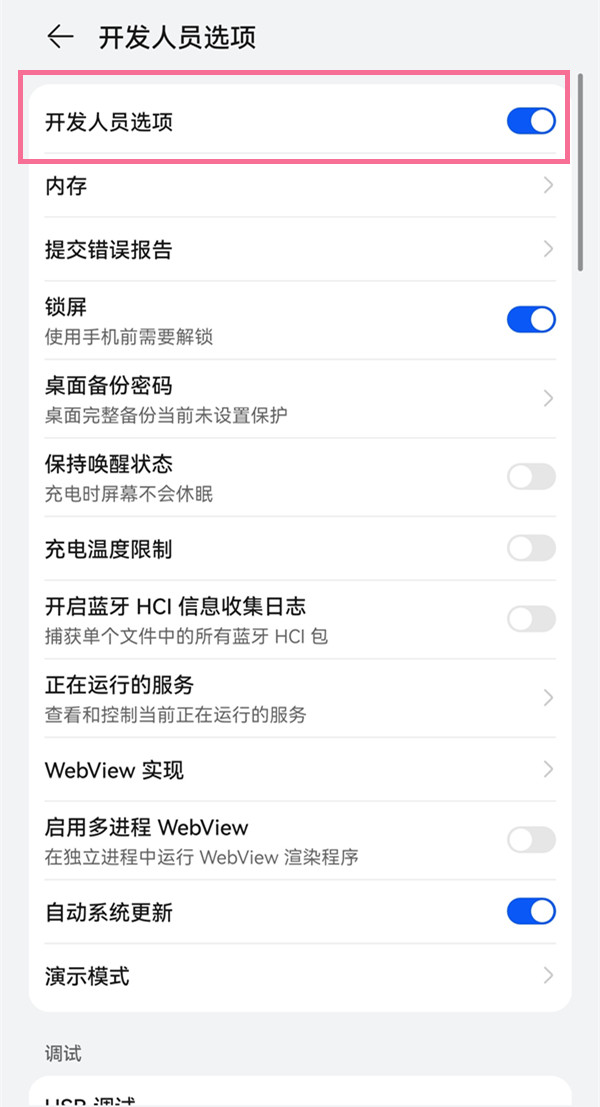华为mate30关掉开发人员选项怎么操作